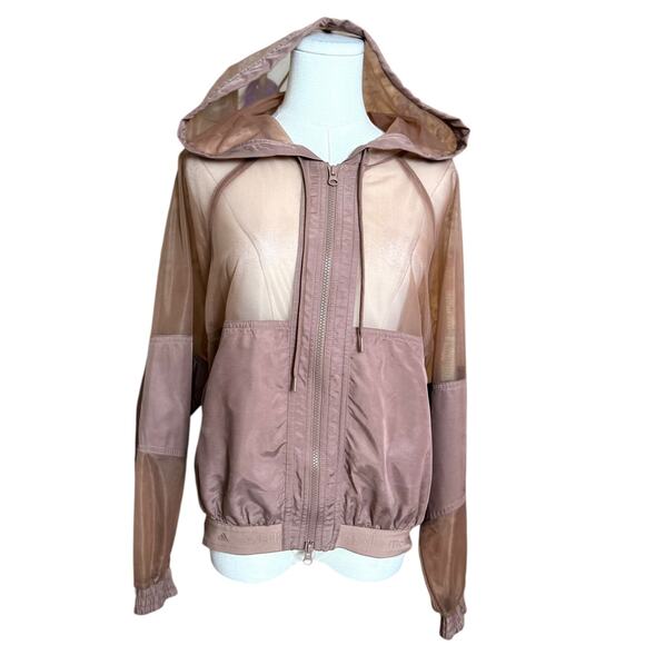 Stella McCarney X Adidas Windbreaker Hoodie Jacket Size XS Sheer Fabric - Picture 6 of 12
